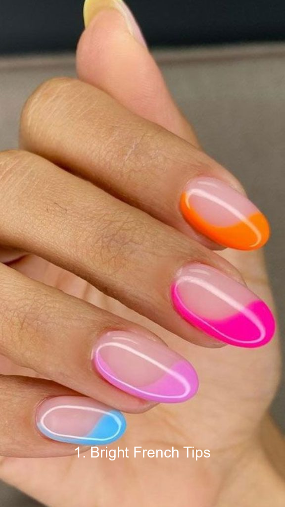 1. Bright French Tips