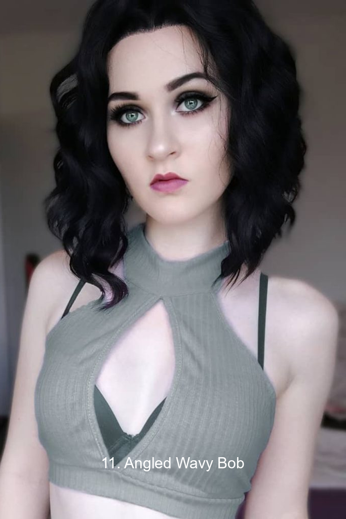 11. Angled Wavy Bob