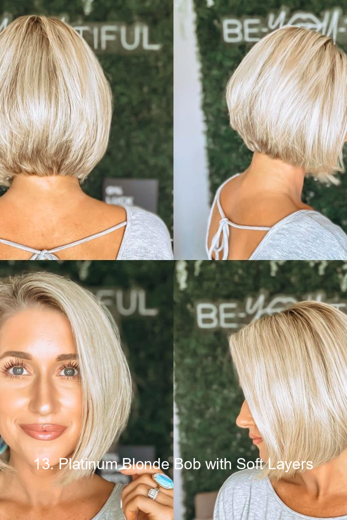 13. Platinum Blonde Bob with Soft Layers