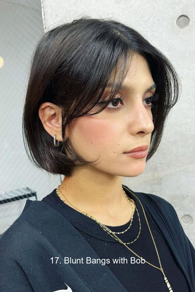 17. Blunt Bangs with Bob
