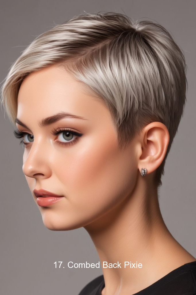 17. Combed Back Pixie
