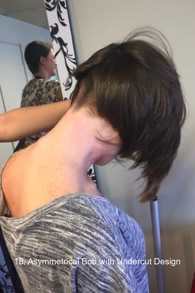 18. Asymmetrical Bob with Undercut Design