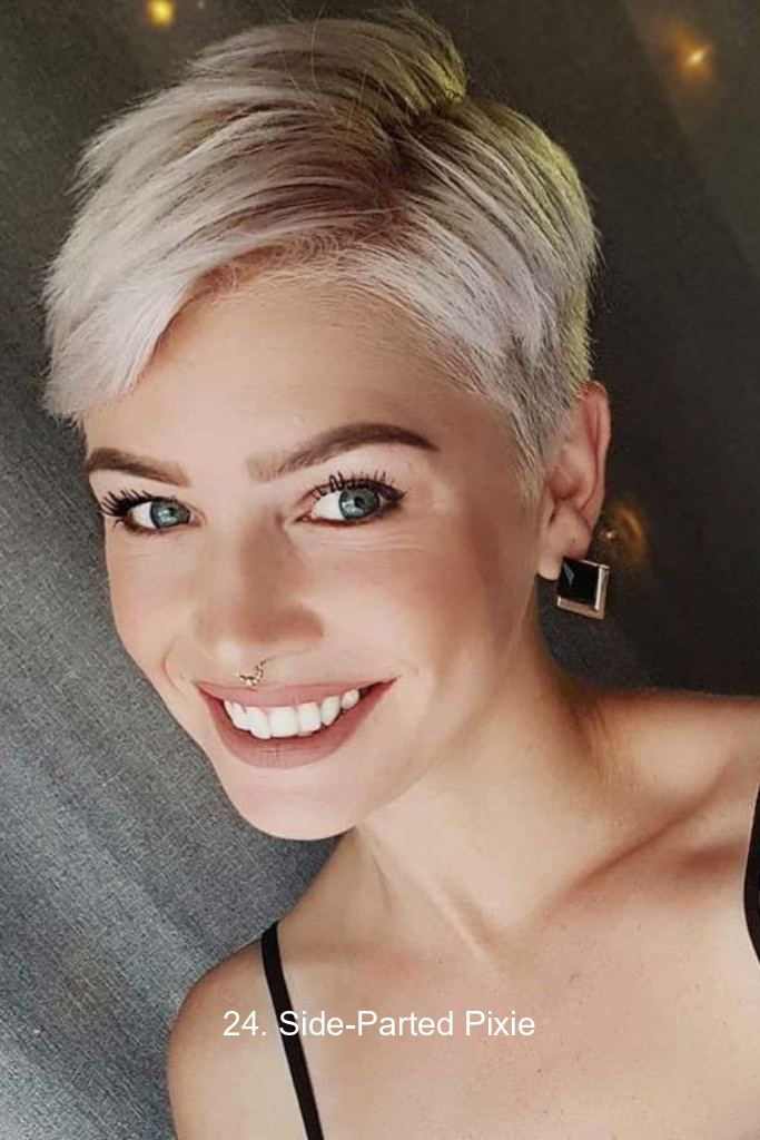 24. Side-Parted Pixie