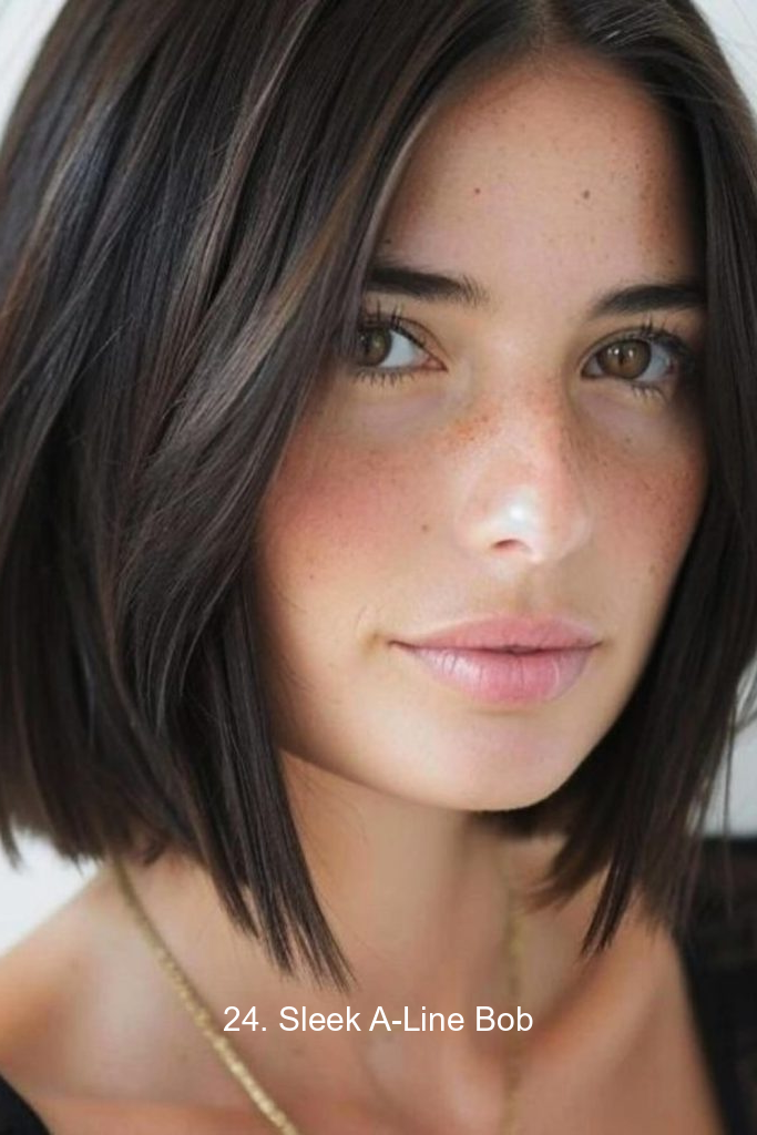 24. Sleek A-Line Bob