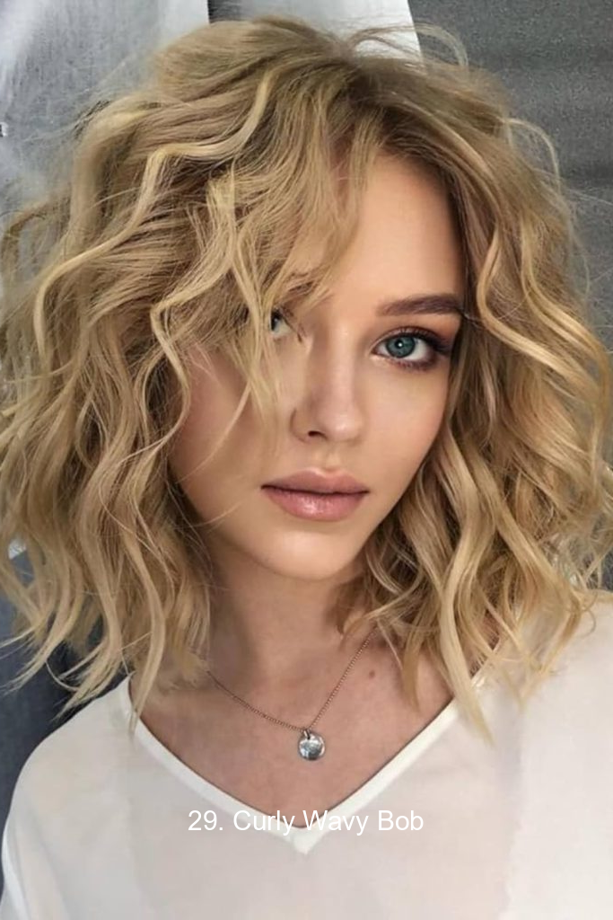 29. Curly Wavy Bob