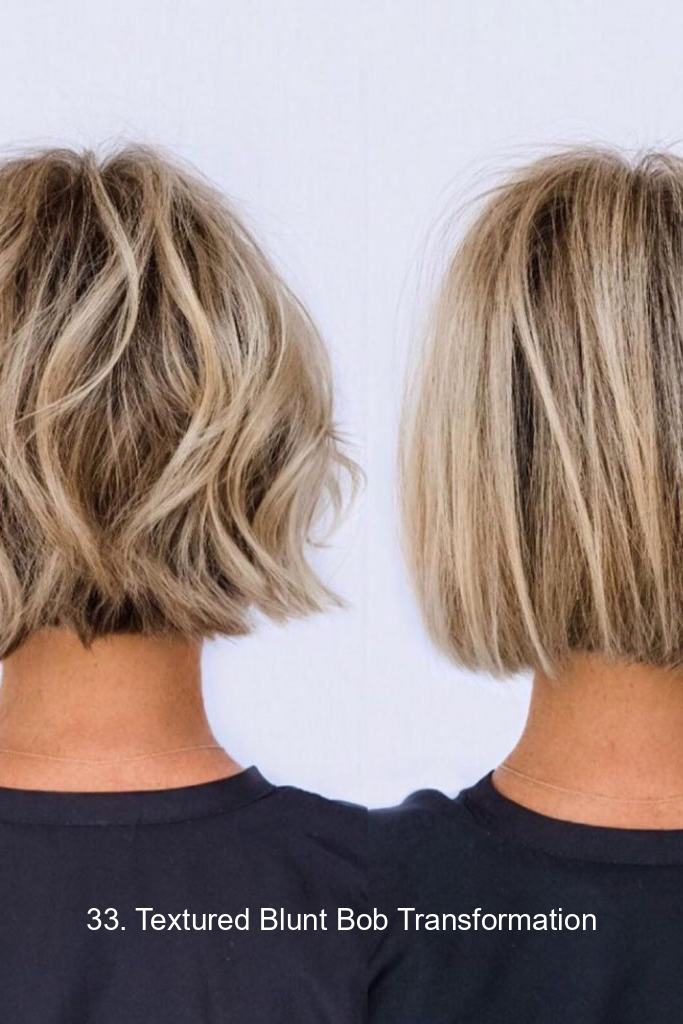 33. Textured Blunt Bob Transformation