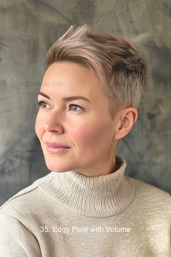 35. Edgy Pixie with Volume
