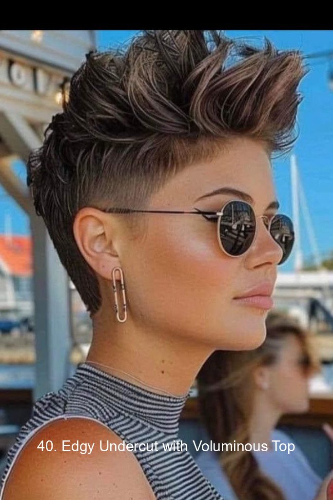 40. Edgy Undercut with Voluminous Top