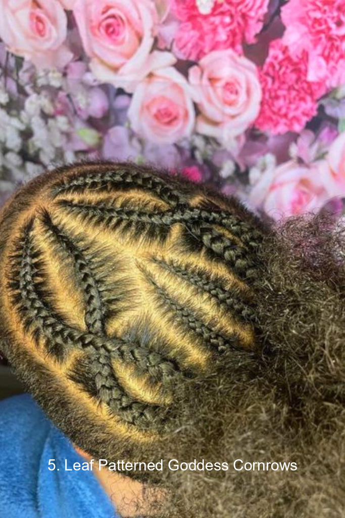5. Leaf Patterned Goddess Cornrows